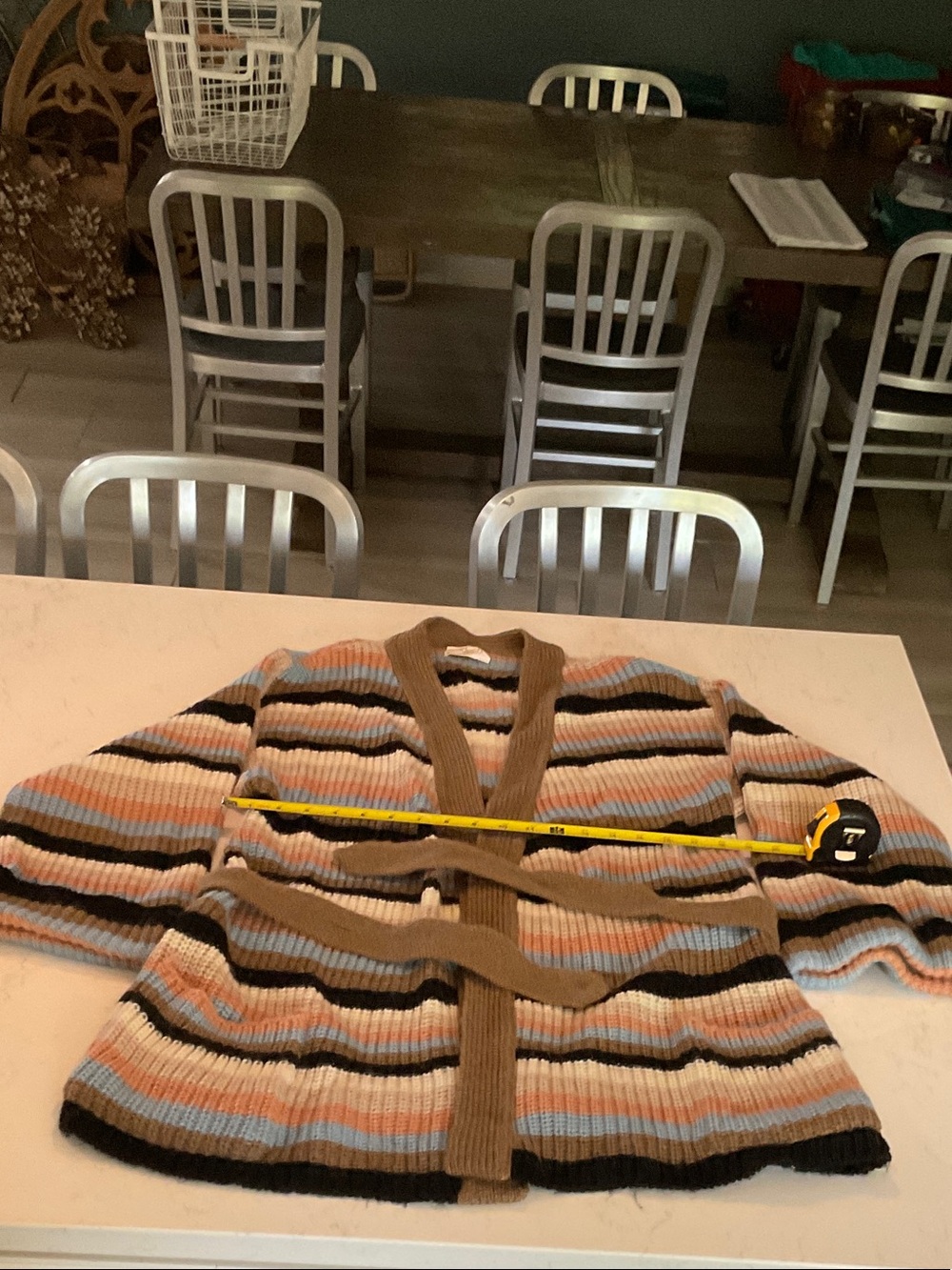 Vintage Striped Knit Cardigan